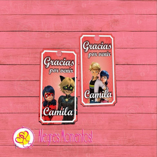 Antifaz Ladybug & Chat Noir Souvenir X 25 Unidades