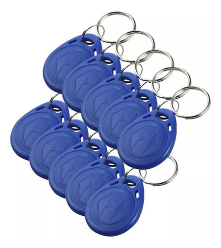 10x Llavero Proximidad Ic Mifare 13,56mhz Acceso Azul