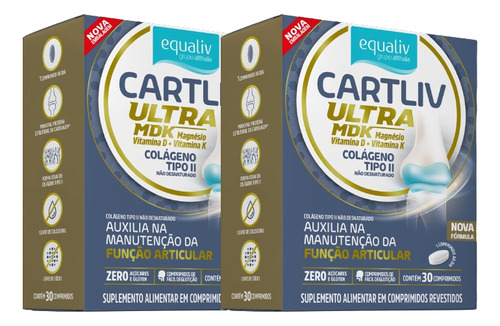 Kit 2 Suplemento Cartliv Ultra Mdk 30 Cápsulas - Equaliv