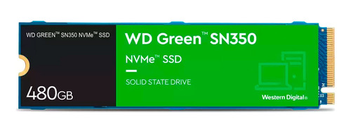 Disco sólido SSD interno Western Digital WD Green SN350 WDS480G2G0C 480GB verde