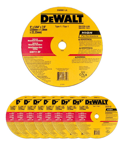 Disco Corte Metal 9  Dewalt X12 (dw8067)