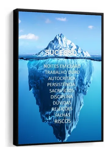 Quadro Decorativo Escritório Iceberg Do Sucesso Trader 60x80 Menor preço em Quadro Decorativo Escritório Iceberg Do Sucesso Trader 60x80