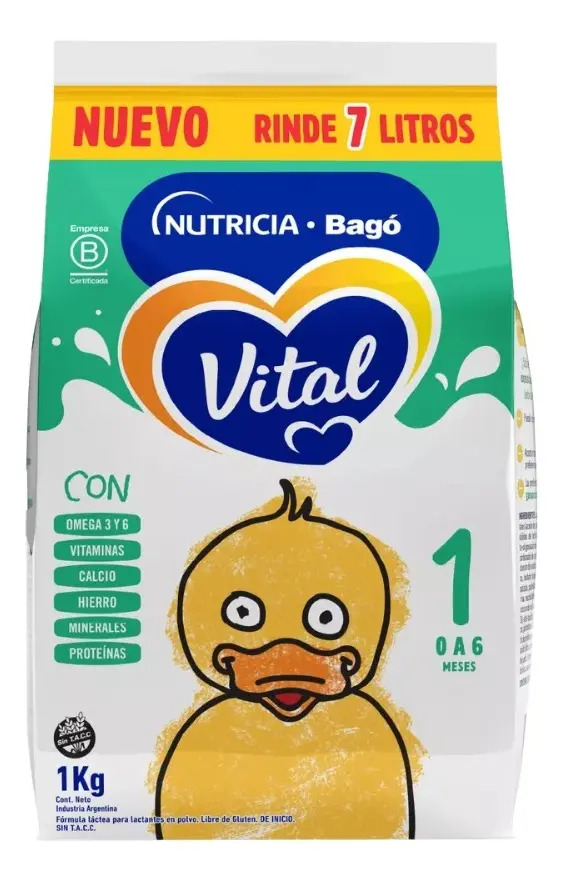 3un Leche De Formula Vital Infantil Etapa 1 En Bolsa Pouch 1kg 0a6 Meses