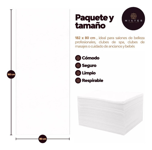 Sábanas Desechables Para Camilla Spa Masaje Paq. 20pzas