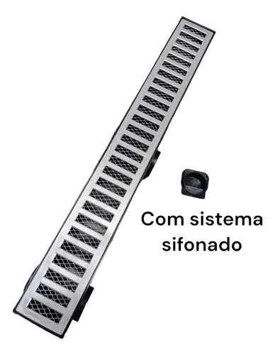Ralo 6x50 Linear Pluvial Grelha Alumínio Coletor Agua 13pç