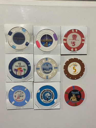 Lote De 9 Fichas De Casino Originales (Usado)