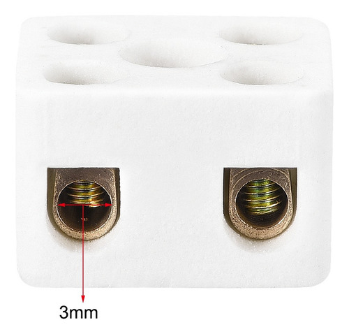 10 Conectores De Terminales Cerámico 2 Vías 21.5x19.5x14.2mm