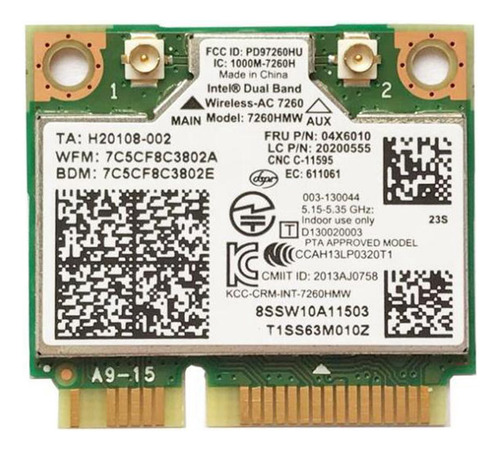 Tarjeta Inalámbrica Integrada Para Portátil 7260hmw 7260ac 8