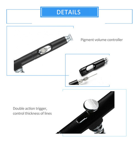 T Kit Airbrush Kkmoon Recarregável Usb Portátil