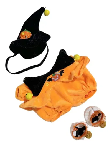 Disfraz De Halloween Para Muñecas - Calabaza Y Mono De Peluche Con Tocado, Naranja, Tamaño 9x8.5 Cm, Coleccionables Y Decoración Disfraz De Halloween Para Muñecas - Calabaza Y Mono De Peluche Con Tocado, Naranja, Tamaño 9x8.5 Cm, Coleccionables Y Decoración