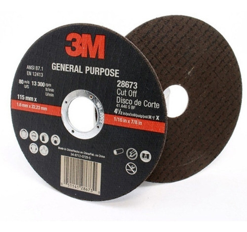 Disco De Corte Marca 3m 4 1/2 General Purpose Nuevo Original