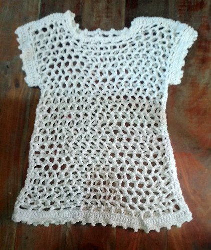 Vestido Playero Crochet Artesanal Liquido