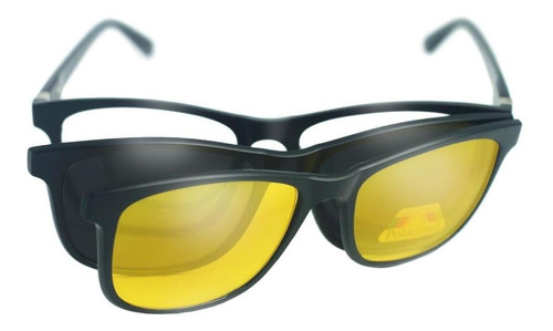 Óculos Troca Lentes Feminino Masculino Quadrado 3 Em 1 Lente