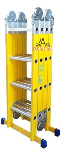 Escalera Multifuncional De 16 Pasos En Fibra De Vidrio 4x4