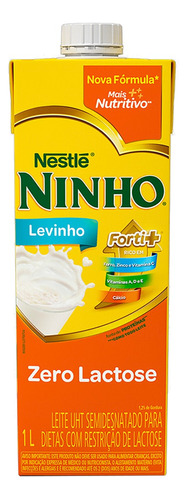 Leite UHT Semidesnatado Zero Lactose Ninho Forti+ Levinho Caixa com Tampa 1l