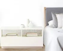 Comprar Mesa De Luz Nórdica Escandinava  Laqueada Nordica Grande
