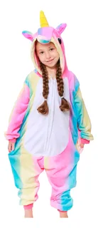 Pijama Mameluco Unicornio Arcoíris Infantil Disfraces