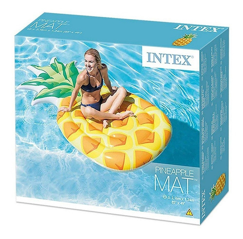 Colchoneta Inflable Intex Anana Piña Flotador Parche 58761 Amarillo