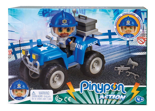 Imagen 2 de 4 de Pinypon Action Muñeco Cuatriciclo De Policía