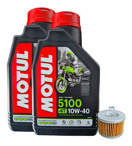 Aceite Motul 10w40 Semi Sintético 2l + Filtro Yamaha Xtz 150