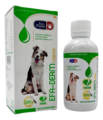 Efa-derm Liquid 125 Ml Ages Omegas, Vitaminas, Piel Y Pelo