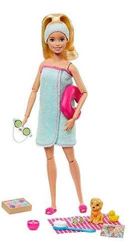 Imagen 2 de 7 de Barbie Día De Spa Con Accesorios Articulada Original Mattel