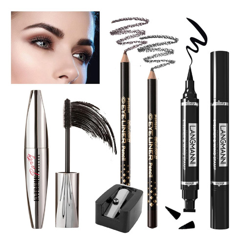 Máscara Delineador De Ojos Set De Maquillaje De Ojos Delinea