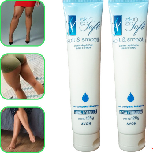Creme Depilatório Para O Corpo Skin So Soft Avon 2 Com