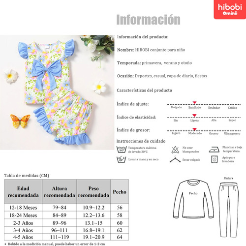 Conjunto Verano Niña Con Moño Y Estampado Floral Multicolor