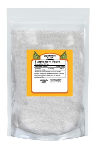 Vitamina C 150 Gramos 100% De Pureza Crystals Baker Usa