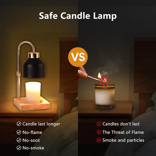Lampara Calentadora De Velas Ajustables Con Temporizador