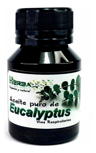 Aceite Herba De Eucaliptus 50 Ml Natural Puro Con Gotero