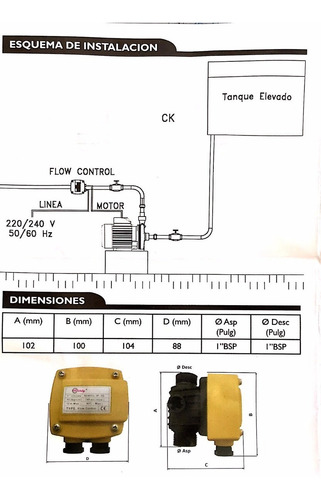 Imagen 2 de 3 de Control Automático De Flujo P/ Bombas Flowcontrol Motorarg