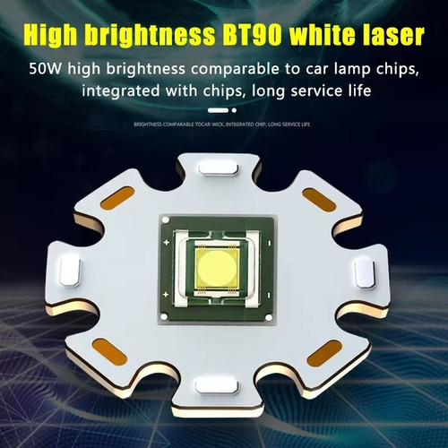 Lanterna Led Bt90 5000lm De Alta Potência, Tocha Poderosa De