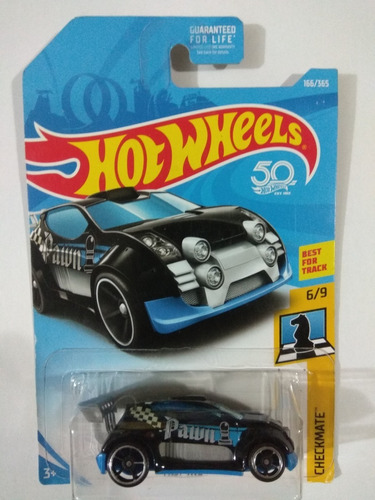 Hot Wheels Fast 4wd Checkmate Ajedrez 6/9 Negro Pawn Usa Aj3