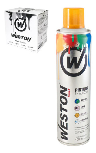 Pintura Aerosol Weston Caja 12 Pzas Colores A Elegir