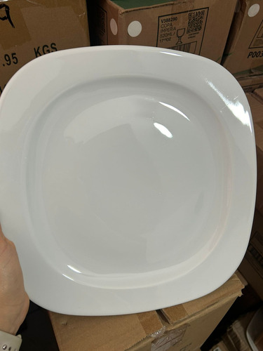 Plato Trinche Cuadrado 29 Cm Porcelana Merkamenaje