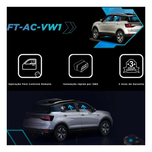 Faaftech T-cross 2021 Pcd Módulo Subida Vidros