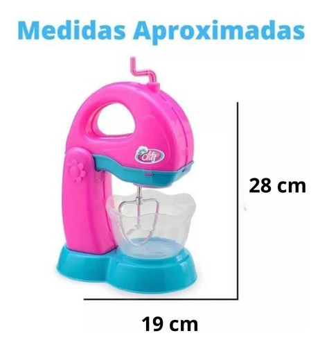 Kit Brinquedo Cozinha Batedeira E Liquidificador + Saco Laço