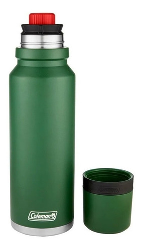 Imagen 4 de 9 de Termo Coleman 700ml Acero Inoxidable 24hs Matero Pico Verde