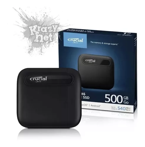 Crucial X6 500GB - Disco Duro Externo USB 3.2