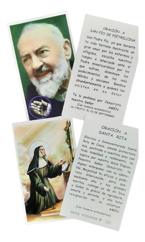 100 Estampas Surtidas De San Benito Y Santa Rita Con Oración