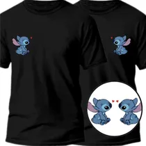 Comprar Kit Casal 2 Camiseta Blusa Fofo Namorados Lilo E Stitch Love