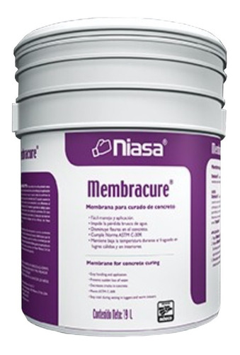 Niasa Membracure 19 L - Membrana Para Curado De Concreto