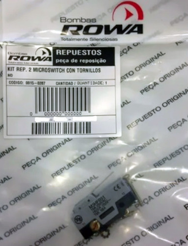 Imagen 2 de 4 de Repuesto Rowa Kit2 Microswitch C/tornillos P/sensor Bombas