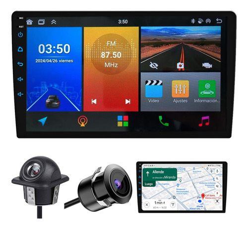 Estereo Pantalla 9 Android Gps 6g 128g Graba 2 Camaras Cjf