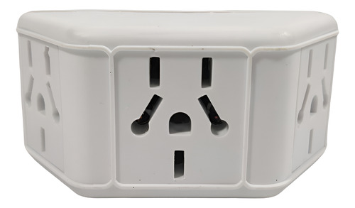 Adaptador Triple Enchufe Multinorma Blanco