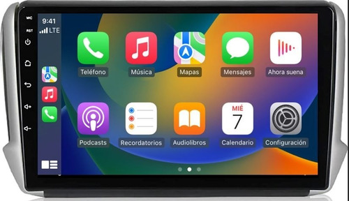 Radio Android Peugeot 208 8 Núcleos Qled Carplay Androidcar