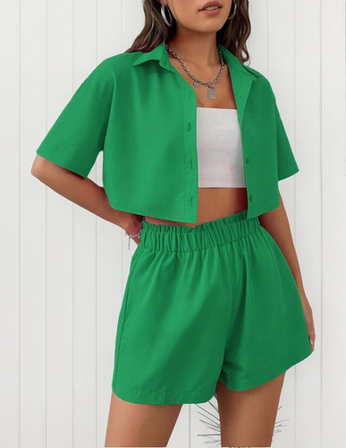 Ff Conjunto De Camisa De Manga Corta Y Pantalones Cortos De