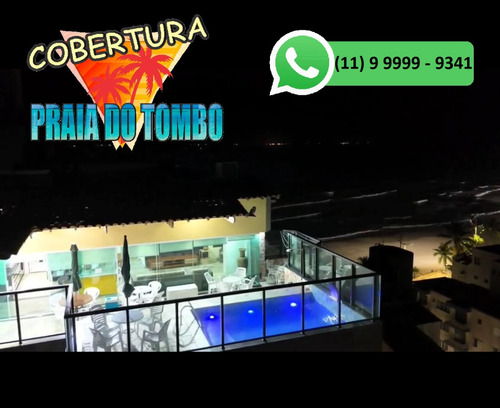 Cobertura Luxuosa, Pé Na Areia - Exclusividade Na Praia Do Tombo, Guarujá, A Mais Premiada Com Bandeira Azul No Brasil